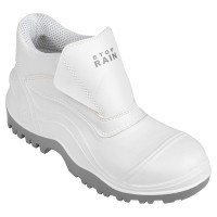 PVC S4 čizme, bele, na navlačenje, sa kombinovanim gornjim delom