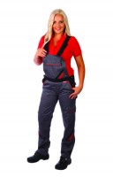 Vêtements de travail Highline, Salopette Femmes, ardoise/noir/rouge Vêtements de travail Highline, Salopette Femmes, ardoise/noir/rouge