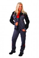 Highline ženska jakna, siva/crna, 65% poliester, 35% pamuk