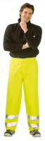 High-visibility raintrousers, yellow