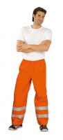 High-visibility raintrousers, orange